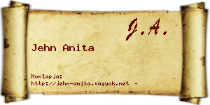 Jehn Anita névjegykártya