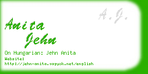 anita jehn business card